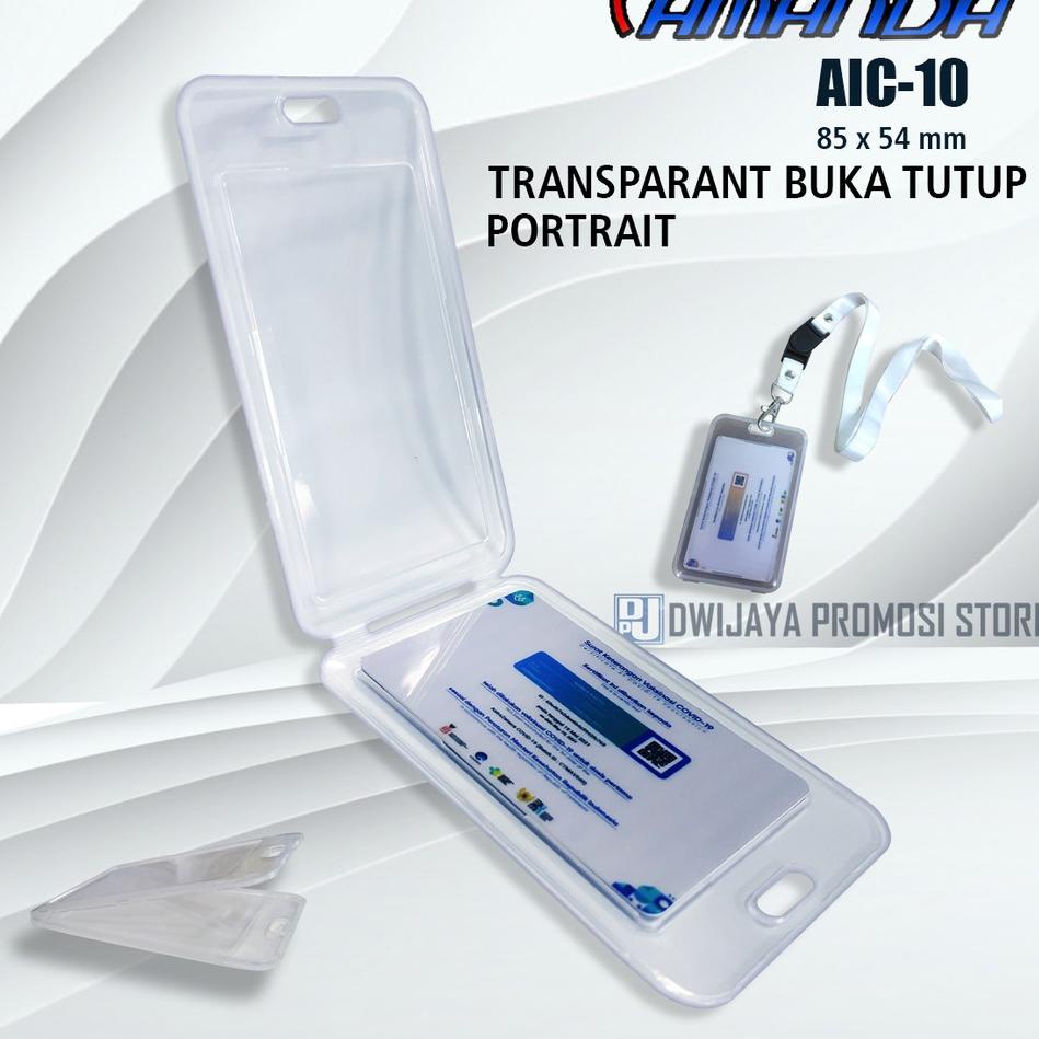 Jual New Style Tempat Id Card Holder Transparant Buka Tutup Amanda Aic