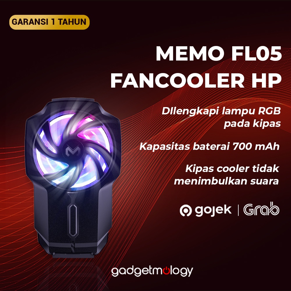 Jual MEMO Cooling Fan FL05 Fancooler Kipas Pendingin HP With LED For