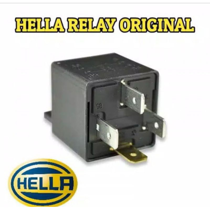 Jual Relay Hella Asli 100 Original 12V 30A Kaki 4 Untuk Lampu Dan