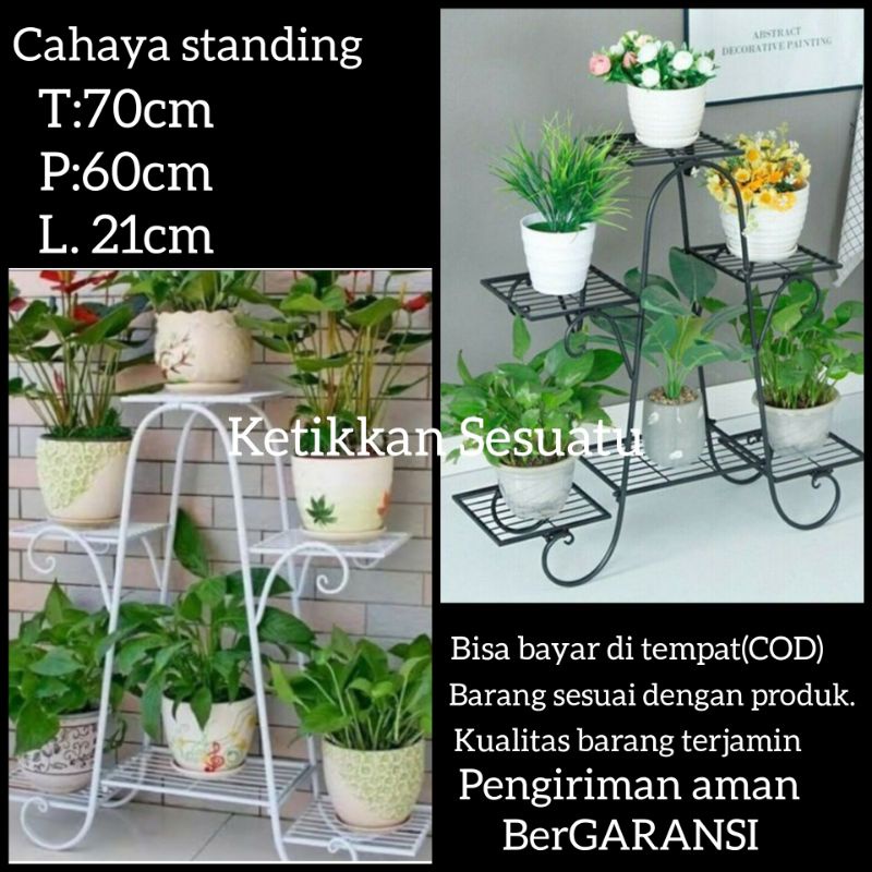 Jual Standing Pot Bunga Minimalis Model Sultan 6 Susun Shopee Indonesia