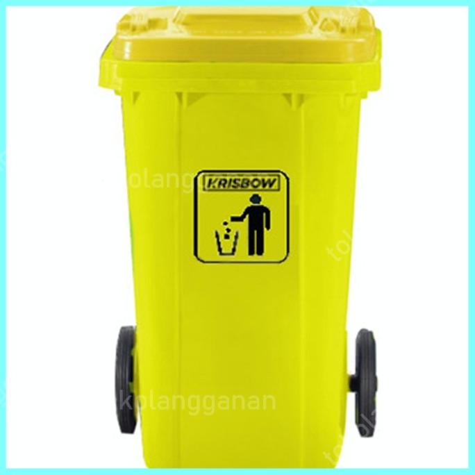 Jual Krisbow Ltr Tempat Sampah Plastik Outdoor Kuning Kris Shop