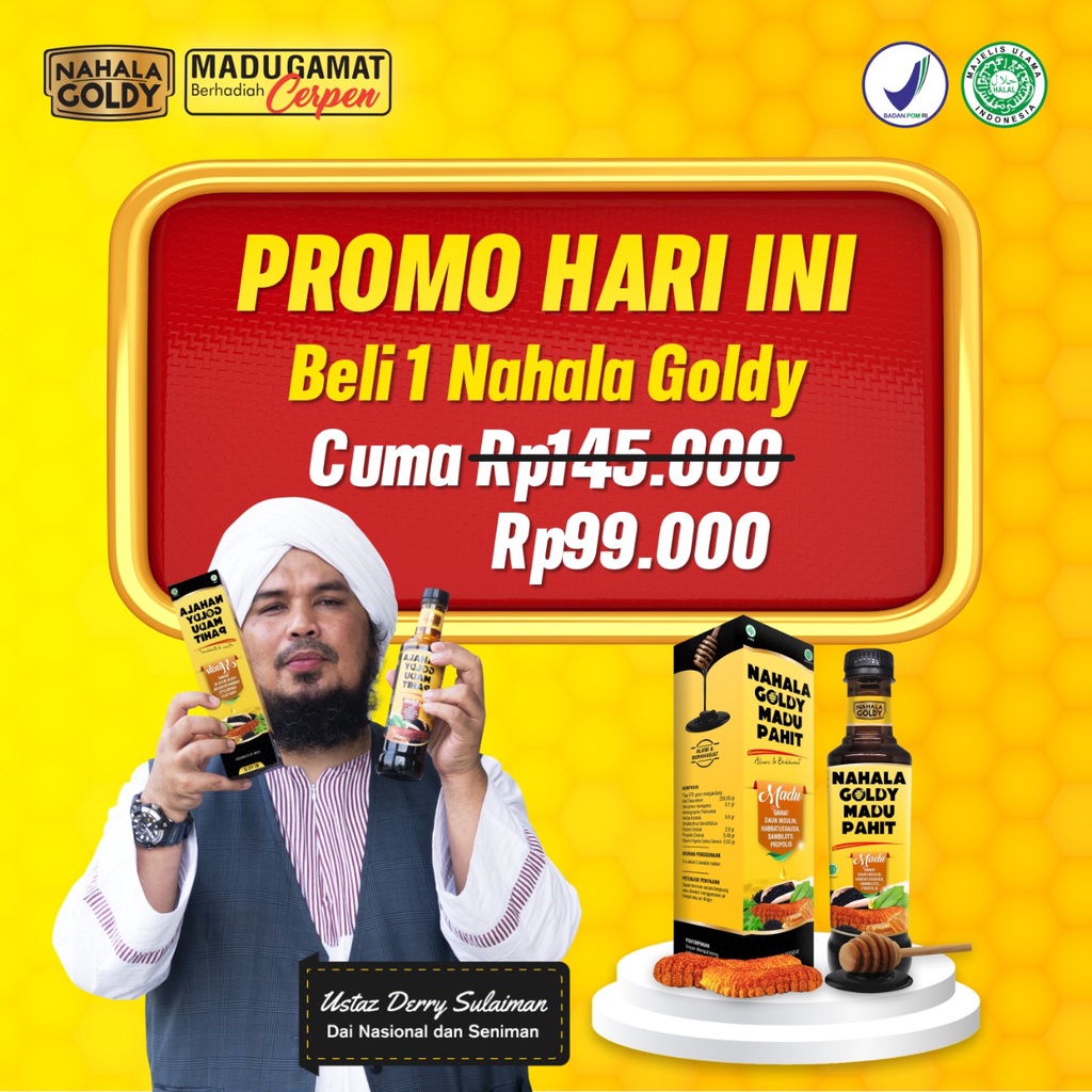 Jual Madu Hitam Gamat Terbaik Nahala Goldy Madu Hitam Pahit Gamat