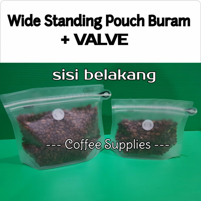 Jual Ffd Qq Wide Standing Pouch Buram Xs Valve Kemasan Kopi G