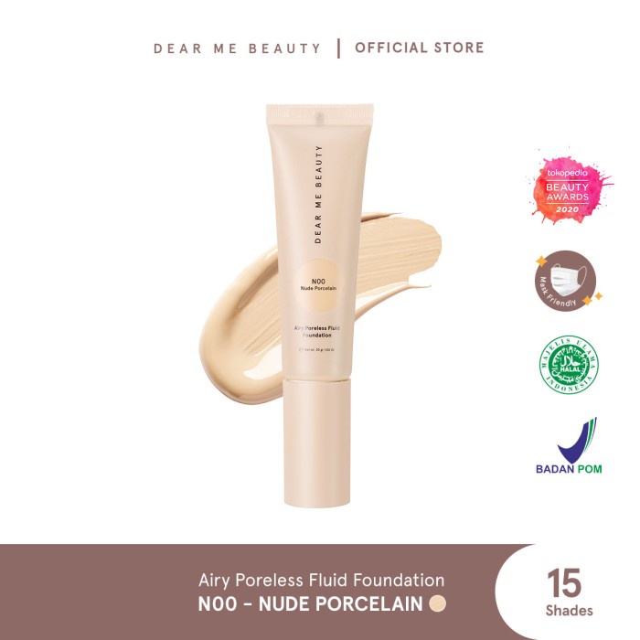 Jual Airy Poreless Fluid Foundation Nude Porcelain Shopee Indonesia