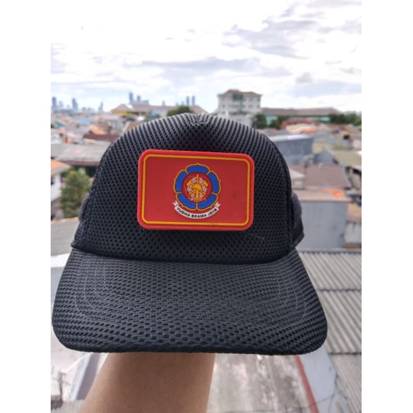 Jual TOPI PEMADAM TOPI JARING HITAM VELCRO Shopee Indonesia