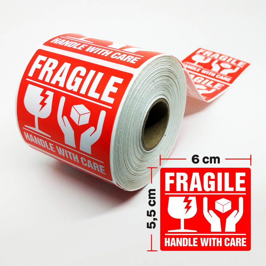 Jual Stiker Label Fragile Handle With Care Stiker Olshop Awas Pecah