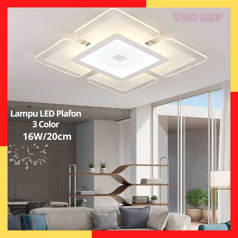 Jual Lampu Led Hias Plafon Gantung Modern Elegan Minimalis Remot