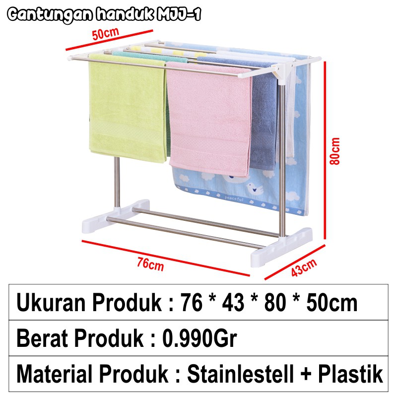 Jual Jemuran Handuk Plastik Portable Tempat Jemur Handuk Gantungan