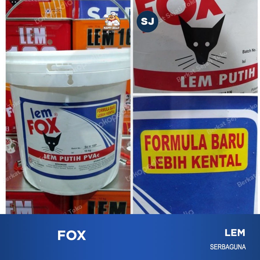 Jual Lem Fox Pvac Putih Biru Ember Kg Shopee Indonesia