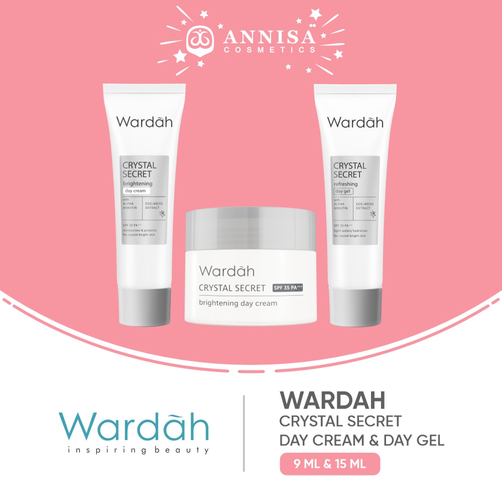 Jual Wardah CRYSTAL SECRET Brightening Day Cream 9 Ml Dan 15ml