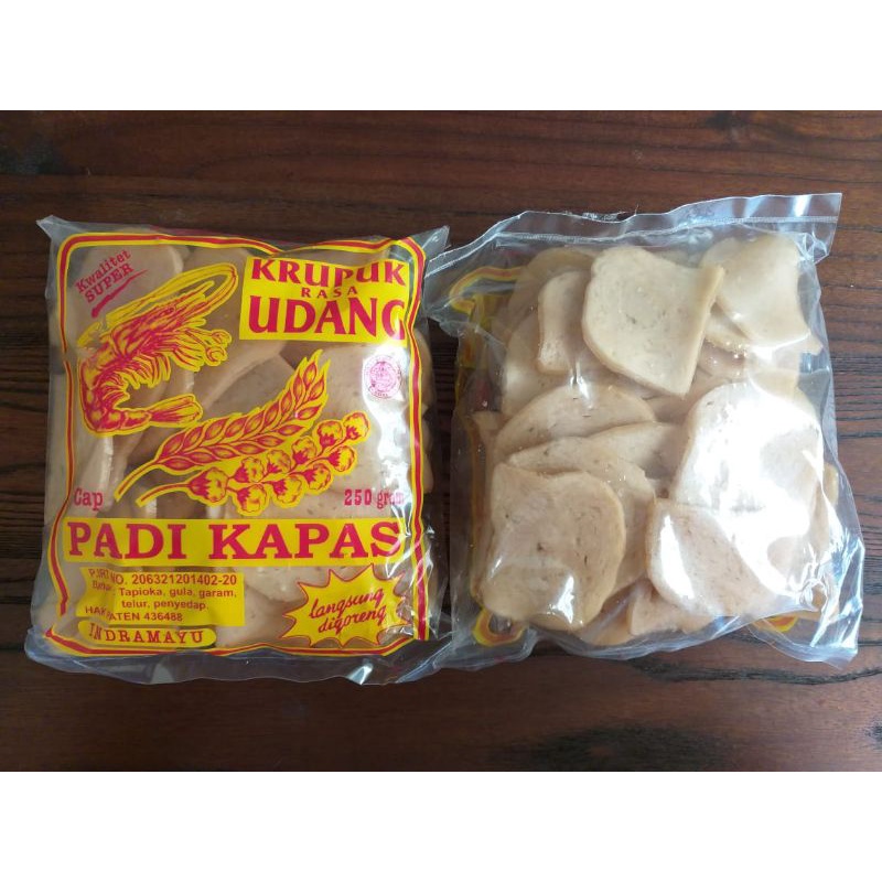 Jual Kerupuk Udang Ikan Padi Kapas Super 250g ASLI INDRAMAYU Shopee