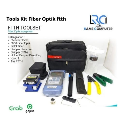 Jual FTTH Tool Kit Set Lengkap OPM VFL Cleaver FO Fiber Optik Tool Kit