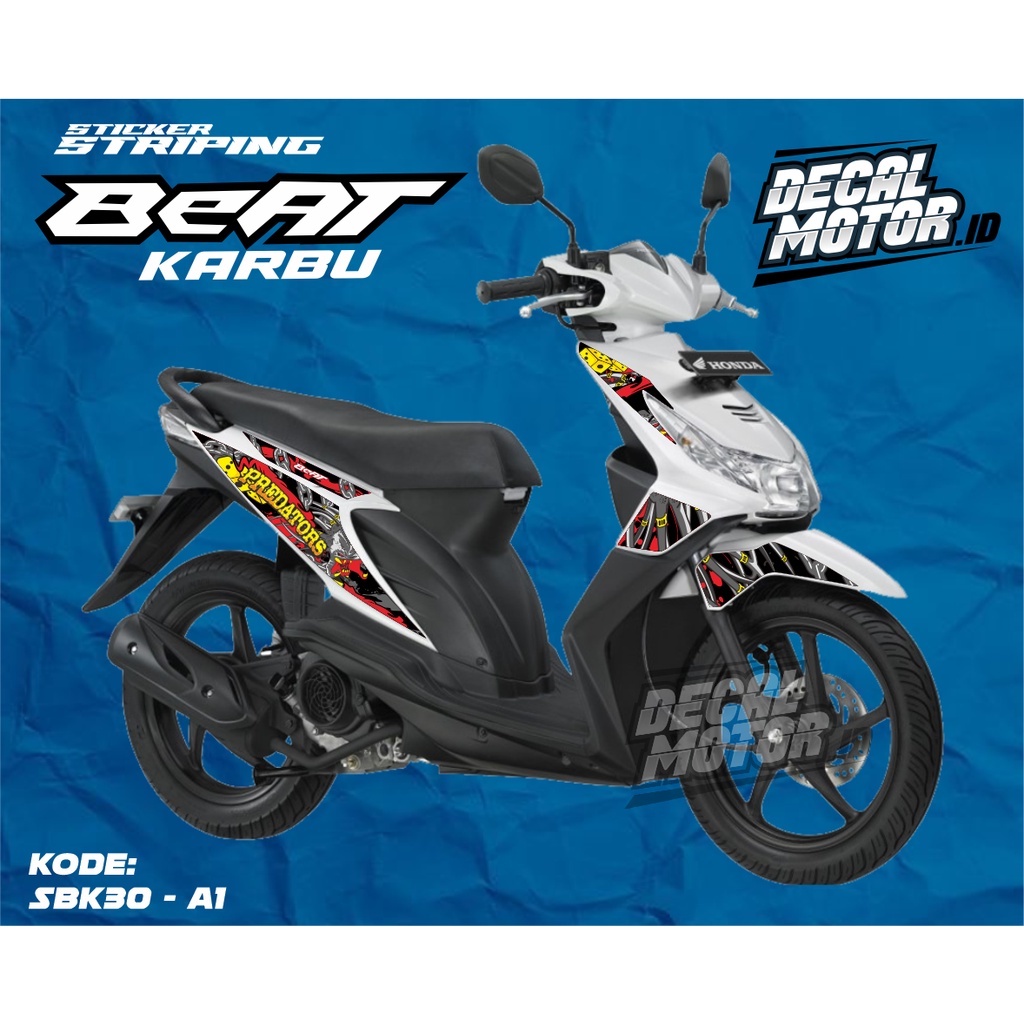 Jual Sticker Stripping Motor Honda Beat Karbu Semi Full Body Motif