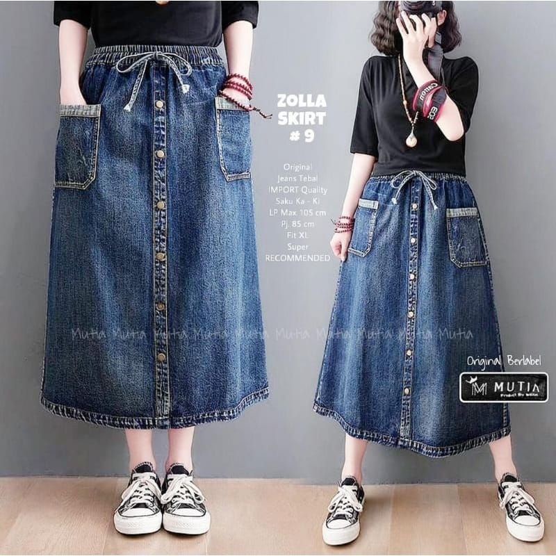 Jual ROK JEANS WANITA TERBARU KOREAN STYLE ROK DENIM KEKINIAN