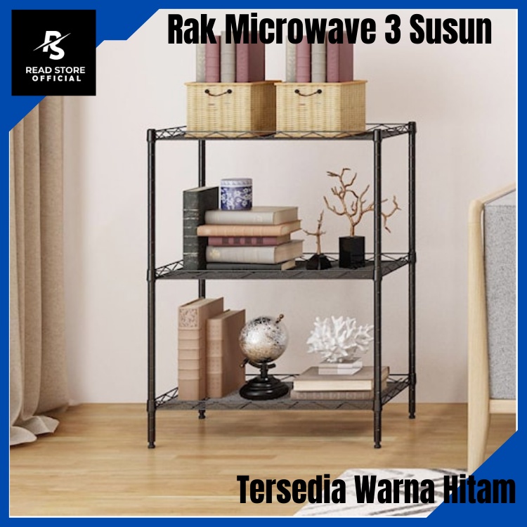 Jual Rak Penyimpanan Susun Besi Tiga Tingkat Storage Rack Dapur