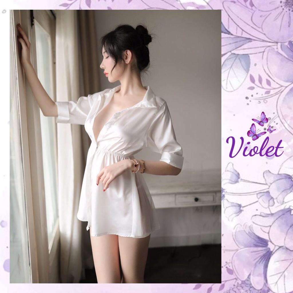 Jual Violet Lingerie Baju Tidur Mousse Sexy Belakang Transparan Dengan