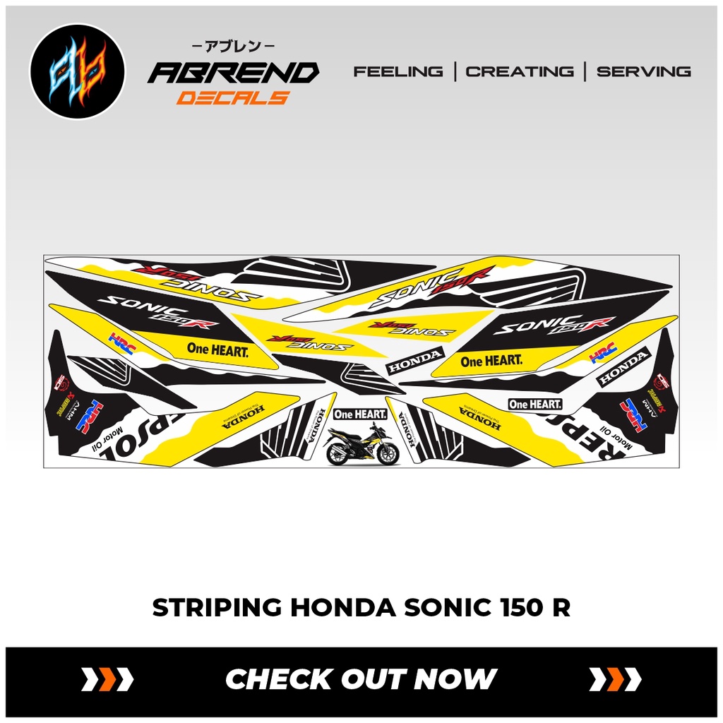 Jual Striping Honda Sonic Repsol Stiker Motor Honda Sonic 150 R