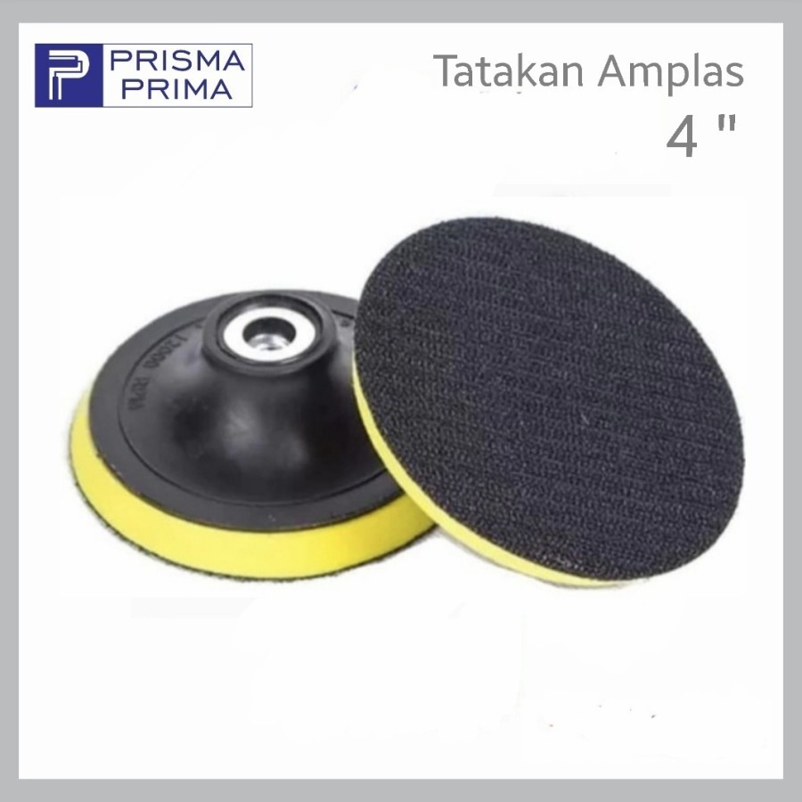 Jual Rubber Pad Tatakan Amplas Busa Poles Bulat Velcro Tape 4 Inch