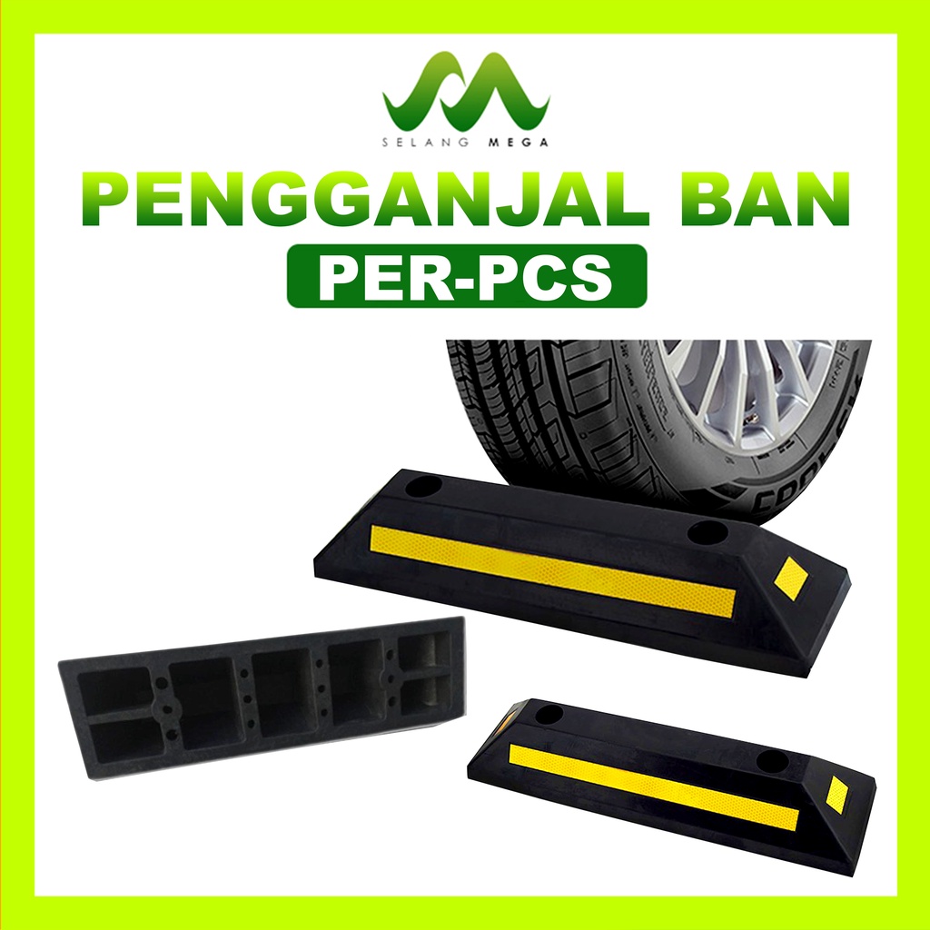 Jual Mega Wheel Stopper Rubber Pengganjal Ban Mobil Ganjalan Batas