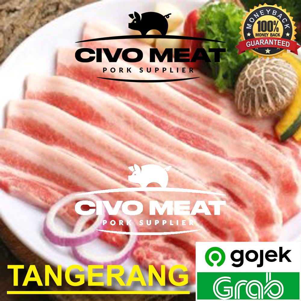 Jual SAMGYEOPSAL IMPORT Samcan Pork Belly Import Slice TIPIS 2mm 500gr