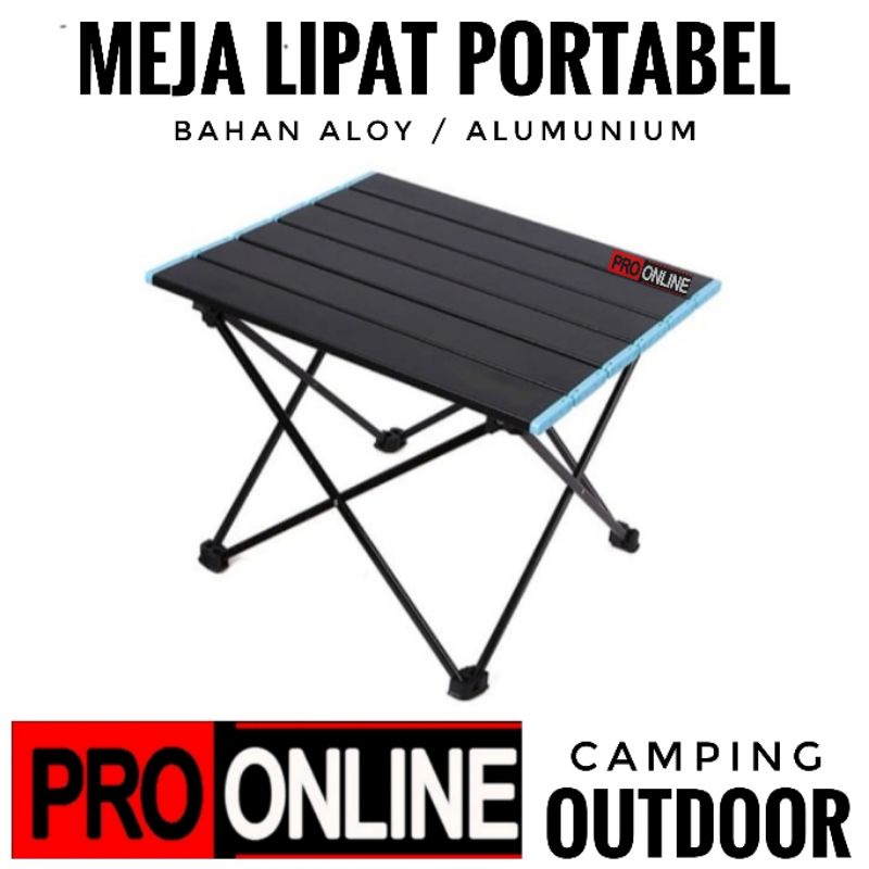 Jual Meja Lipat Portable Camping Oudoor Piknik Foldable Bahan Aluminium