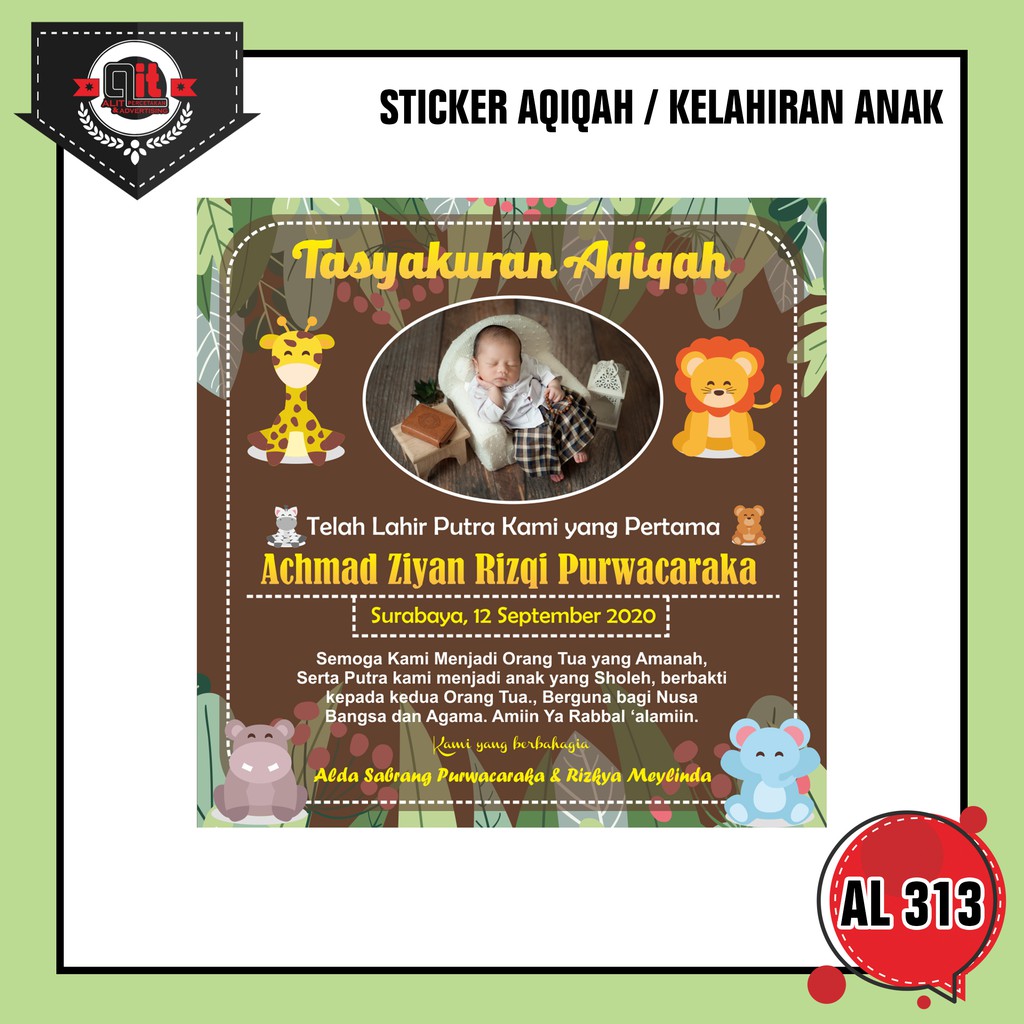 Jual Sticker Label Aqiqah Kelahiran Shopee Indonesia