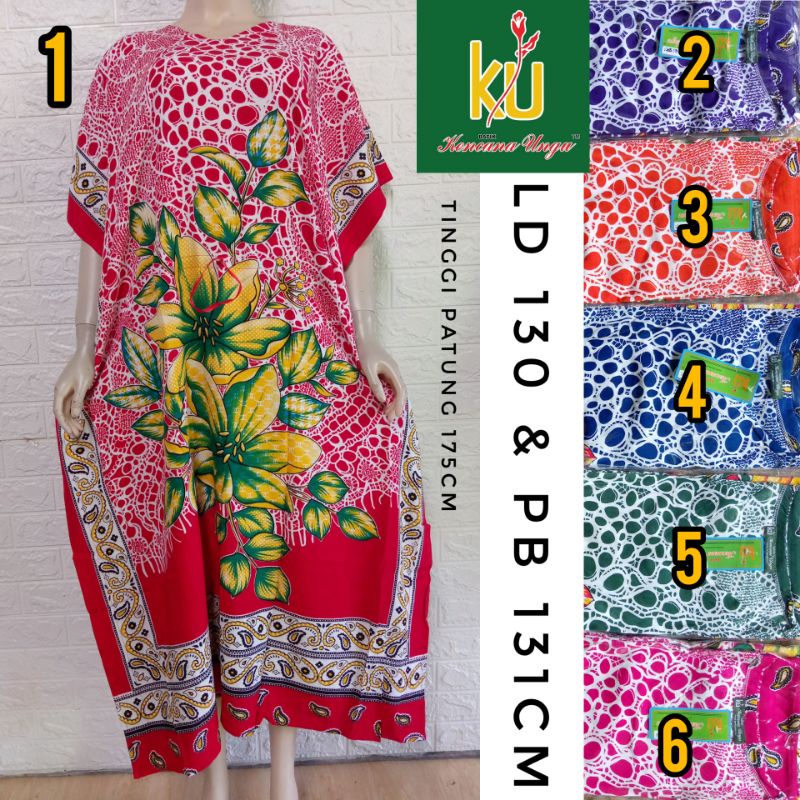 Jual Ld Kalong Serut Kui Jumbo Batik Kencana Ungu Label Hijau Longdress