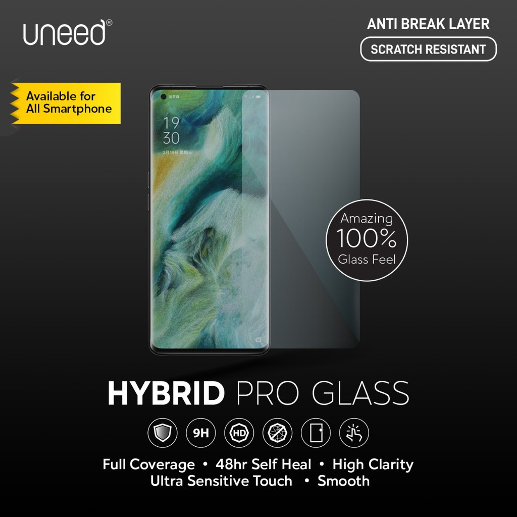 Jual Uneed Hybrid Pro Anti Gores Oppo Reno Anti Break Full Screen