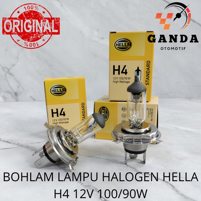 Jual LAMPU HALOGEN HELLA H4 12V 100 90W LAMPU UTAMA MOBIL MOTOR