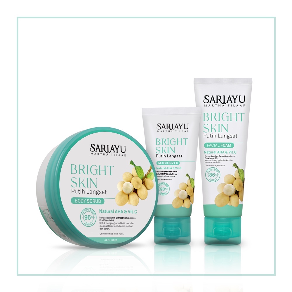 Jual Sariayu Bright Skin Putih Langsat Body Scrub Facial Foam