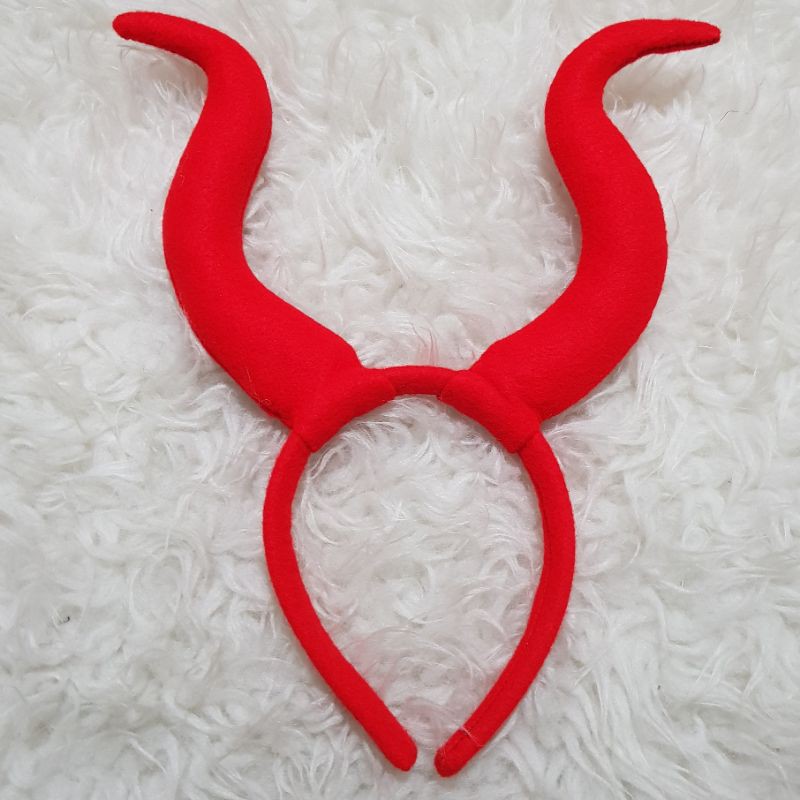 Jual Bando Maleficent Devil Kostum Halloween Hitam Merah Kostum