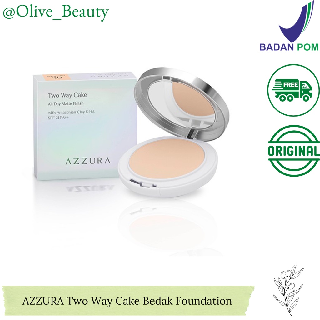 Jual Azzura Two Way Cake Matte Finish Bedak Foundation Spf Shopee