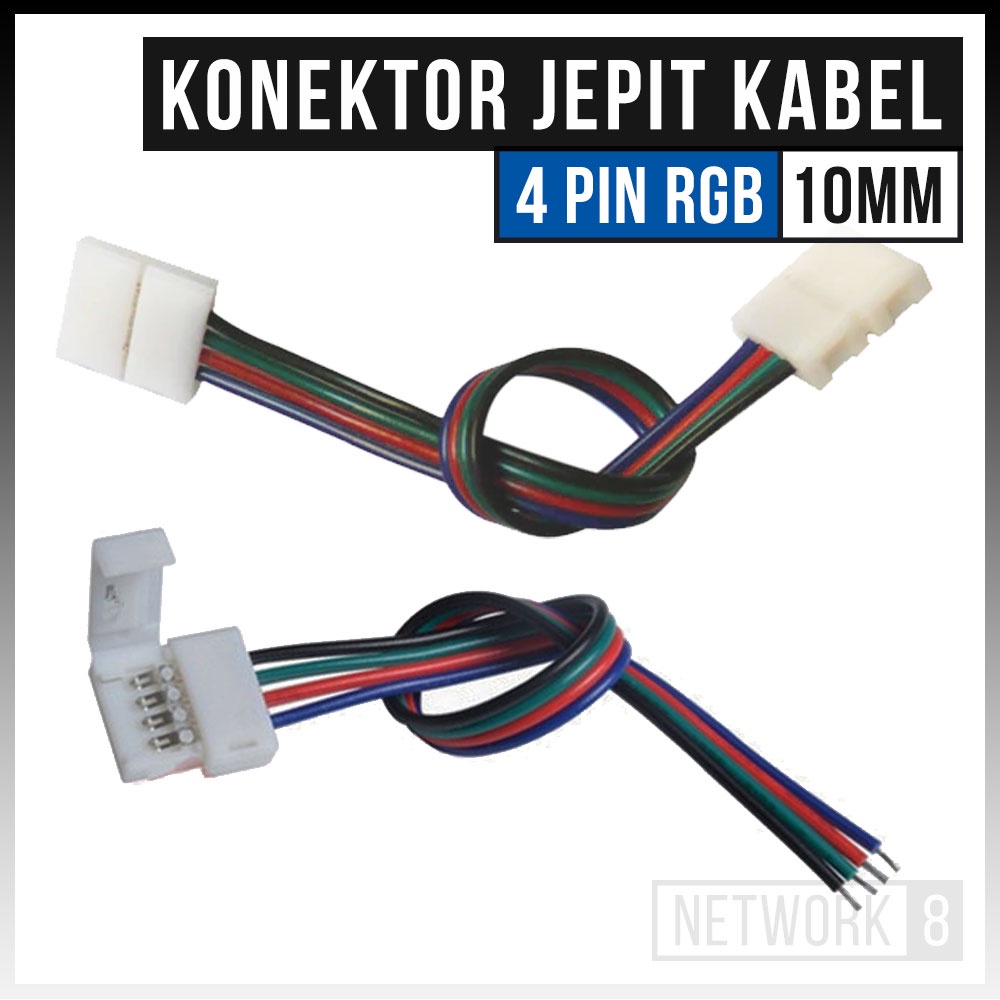 Jual KONEKTOR SAMBUNGAN KLIP KABEL JEPIT LED STRIP 4 PIN 4PIN 2 SISI