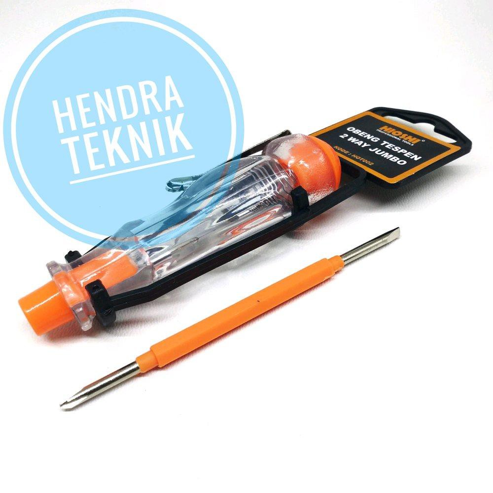 Jual Obeng Tespen Bolak Balik Hioshi Test Pen Listrik Way Plus Minus