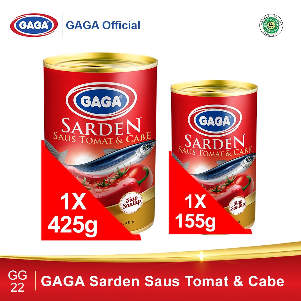 Jual Beli 1pc GAGA Sarden Tomat 155g Beli 1pc GAGA Sarden Tomat 425g