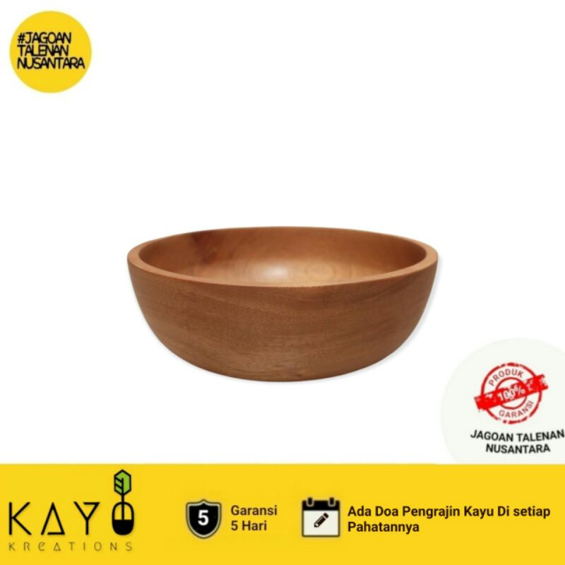 Jual Mangkok Kayu Mahoni Wooden Bowl Diameter 12cm Shopee Indonesia