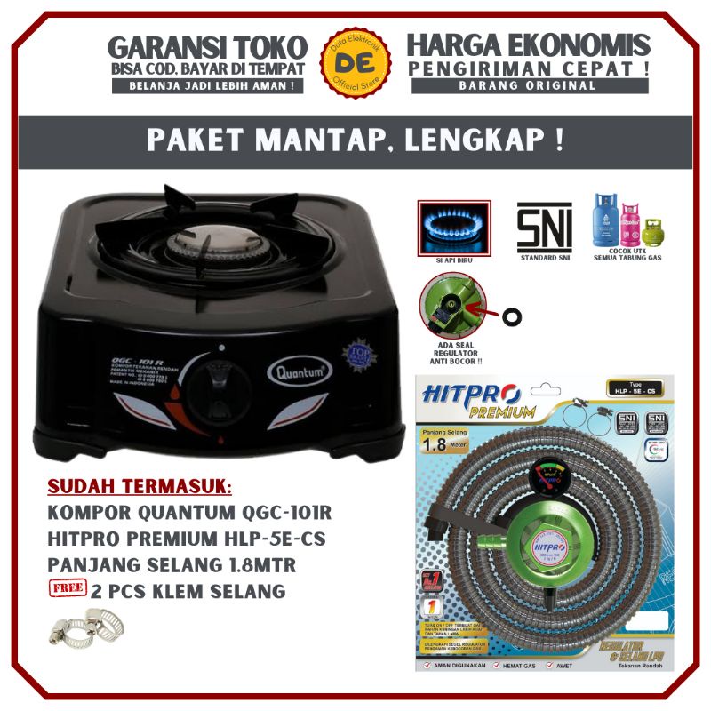 Jual Paket Kompor Gas Tungku Bonus Selang Regulator Gas Hitpro Acs