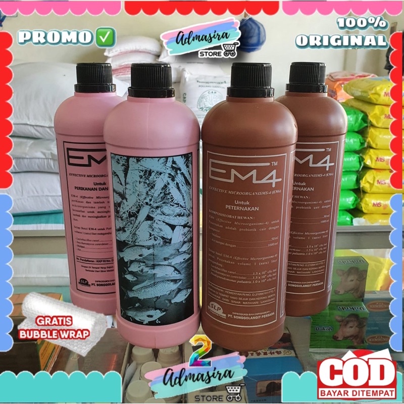 Jual EM4 Perikanan Dan Peternakan 1 Liter Pupuk Probiotik Organik