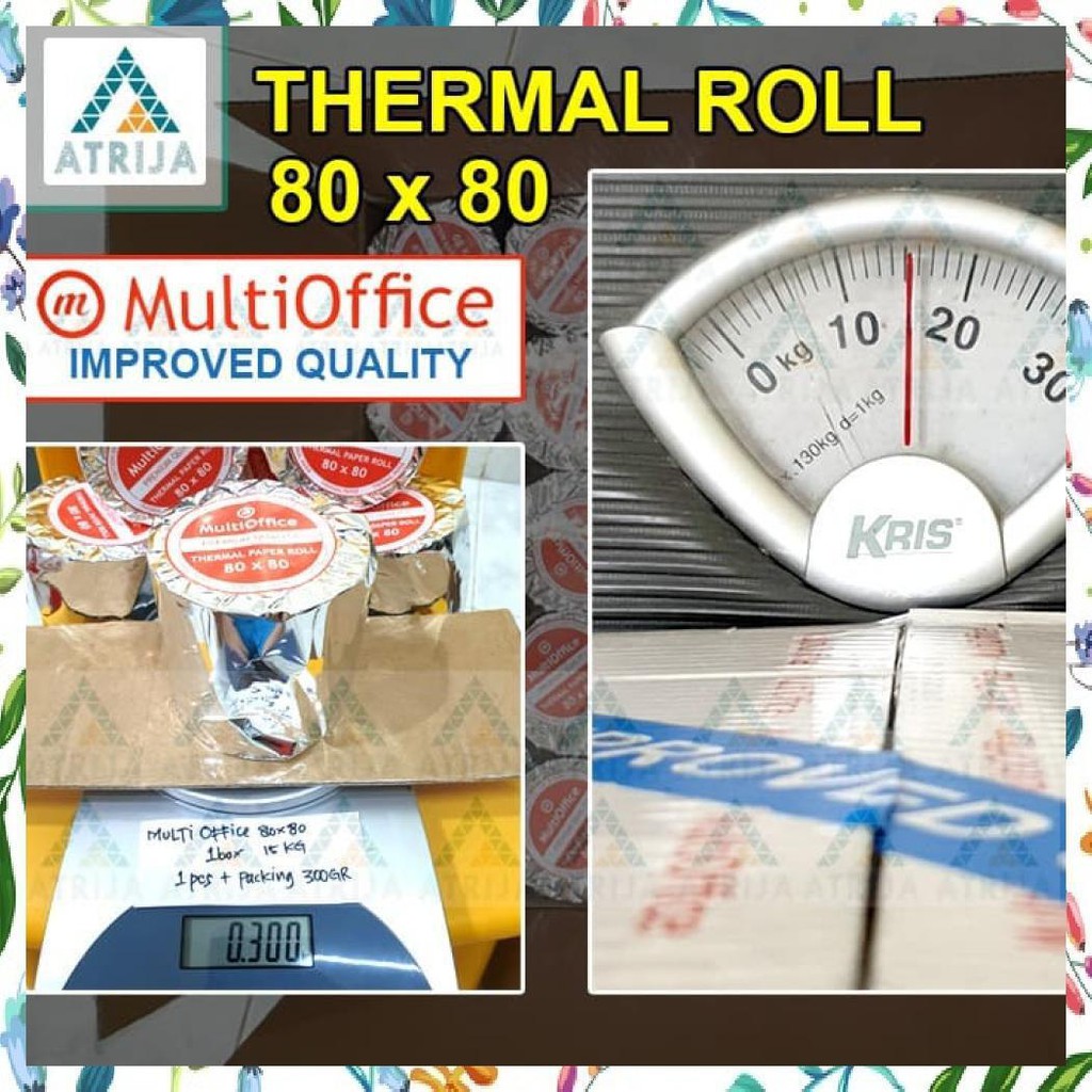 Jual Kertas Thermal Struk Kasir Multi Office Thermal Paper Roll 80X80