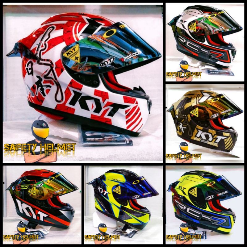 Jual Helm Full Face KYT RC 7 Original Modif Paket Ganteng Shopee