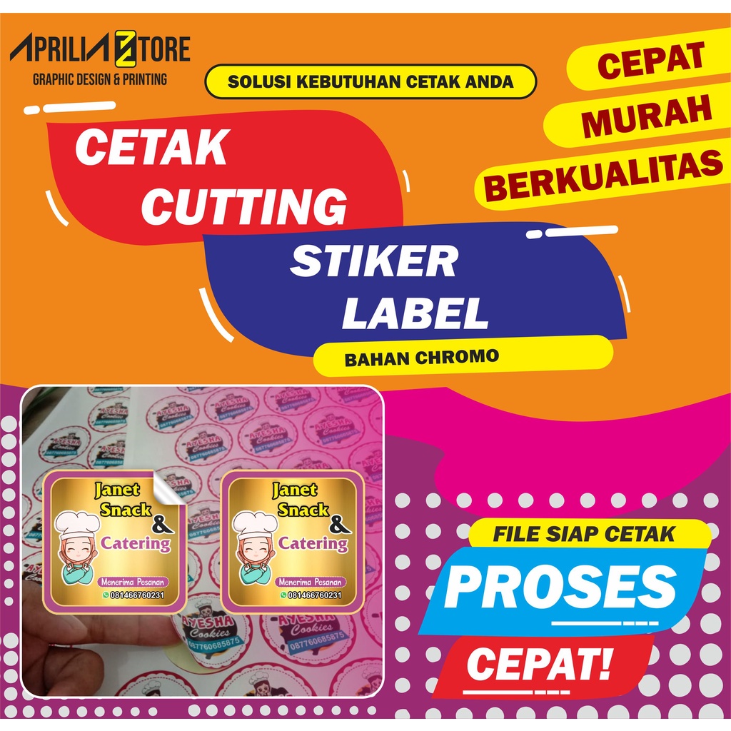 Jual Stiker Label Chromo Bontak Sticker Label Kemasan Stiker