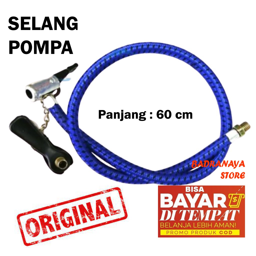 Jual Selang Pompa Ban Tabung Meter Sepeda Motor Mobil Bola Manual