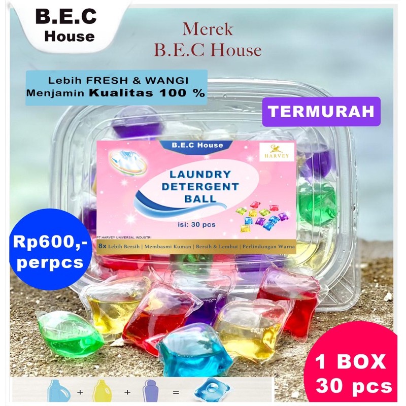 Jual B E C Laundry Detergent Gel Ball Sabun Cuci Baju Antiseptik