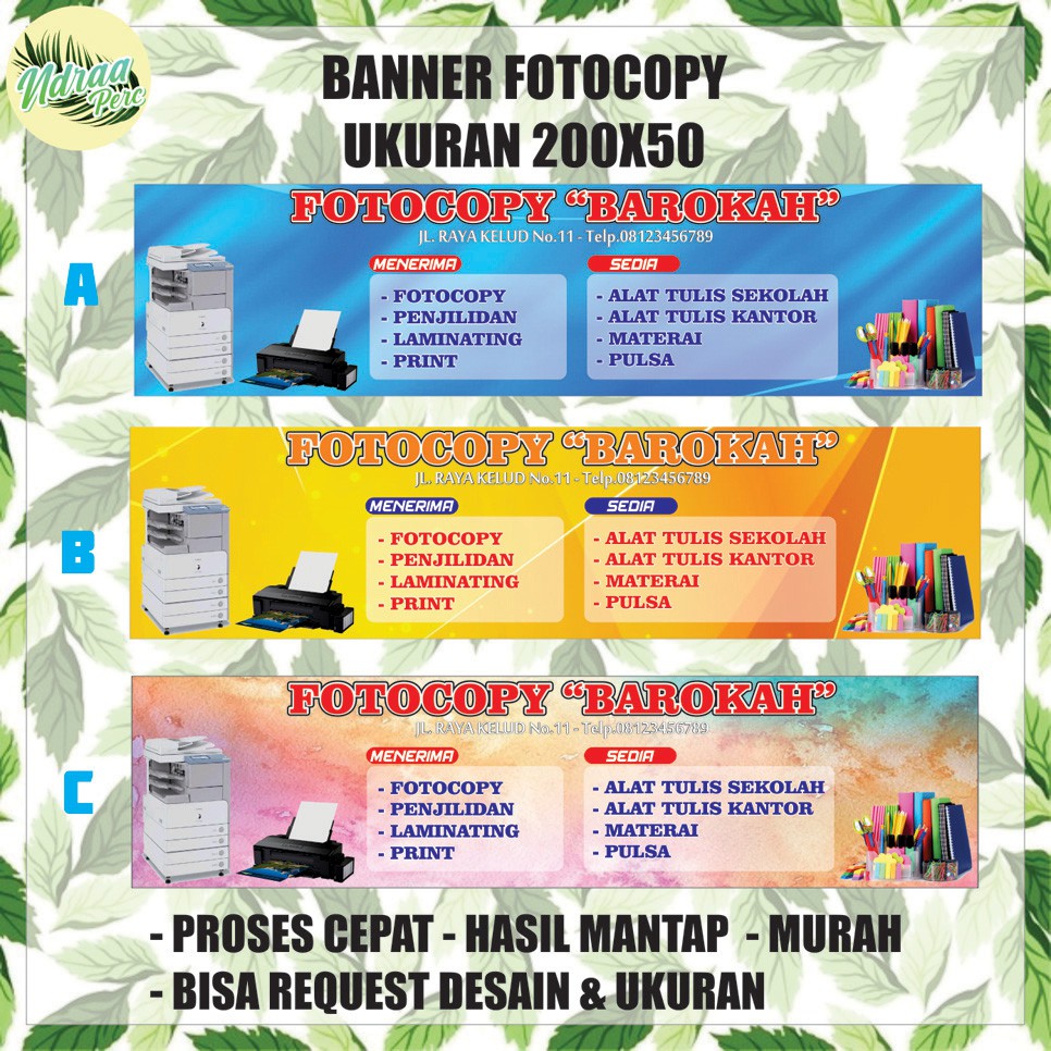 Jual Spanduk Banner Fotocopy 200X50 Shopee Indonesia