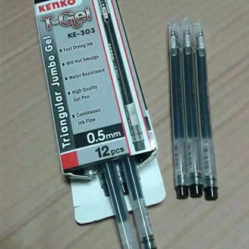 Jual Kenko T Gel Ke Mm Triangular Gel Pulpen Pena Pack