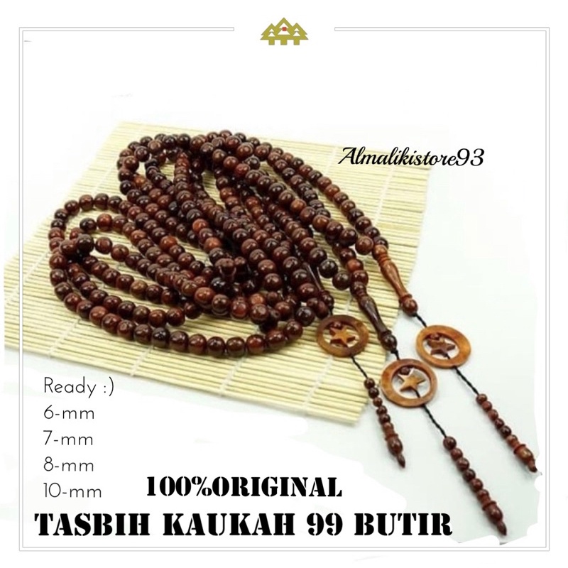 Jual Tasbih Kayu Kaoka Bulan Bintang Kaukah Isi 99 Butir Asli Kaukah