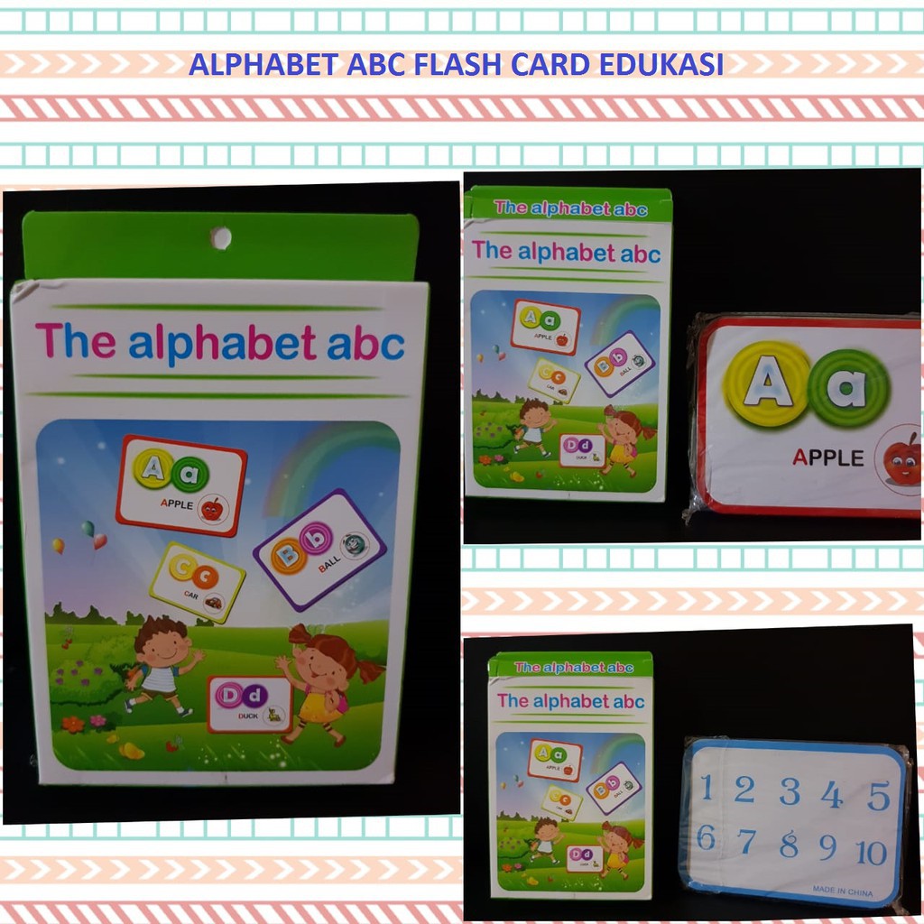 Jual MAINAN EDUKASI EDUKATIF ALPHABET ABC FLASH CARD KARTU FLASHCARD