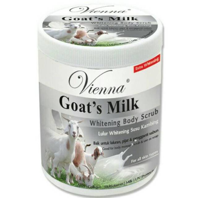 Jual Vienna Brightening Body Scrub Goats Milk Kg Shopee Indonesia