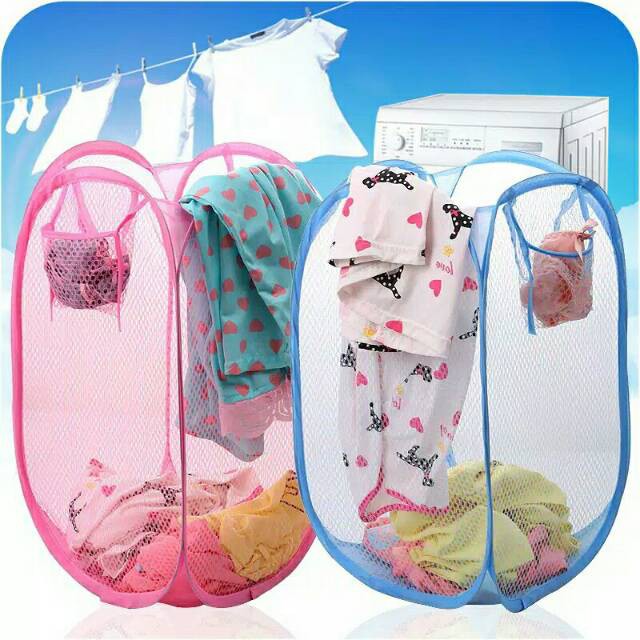 Jual KERANJANG BAJU LIPAT LAUNDRY BAG Tempat Penyimpanan Pakaian Kotor