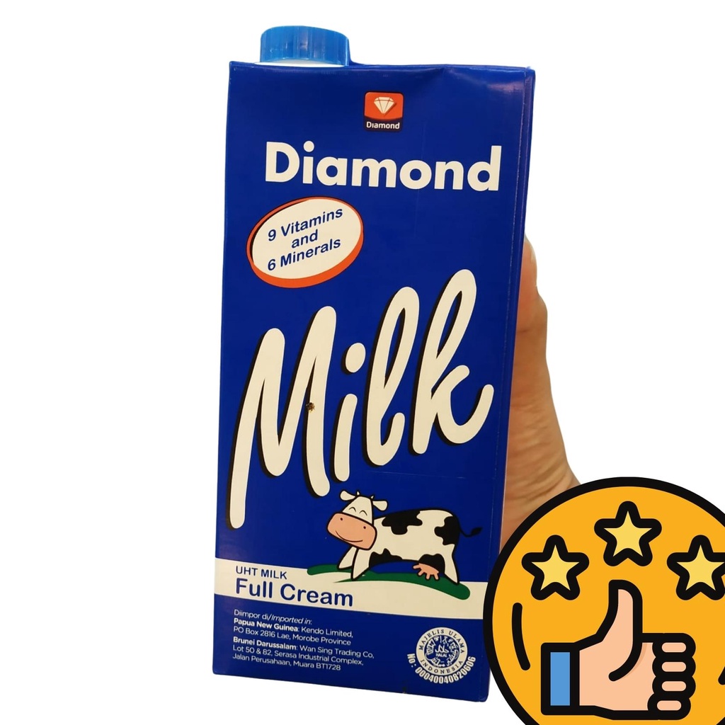 Jual Susu UHT Diamond Milk 1000ml Full Cream Coklat Rendah Lemak